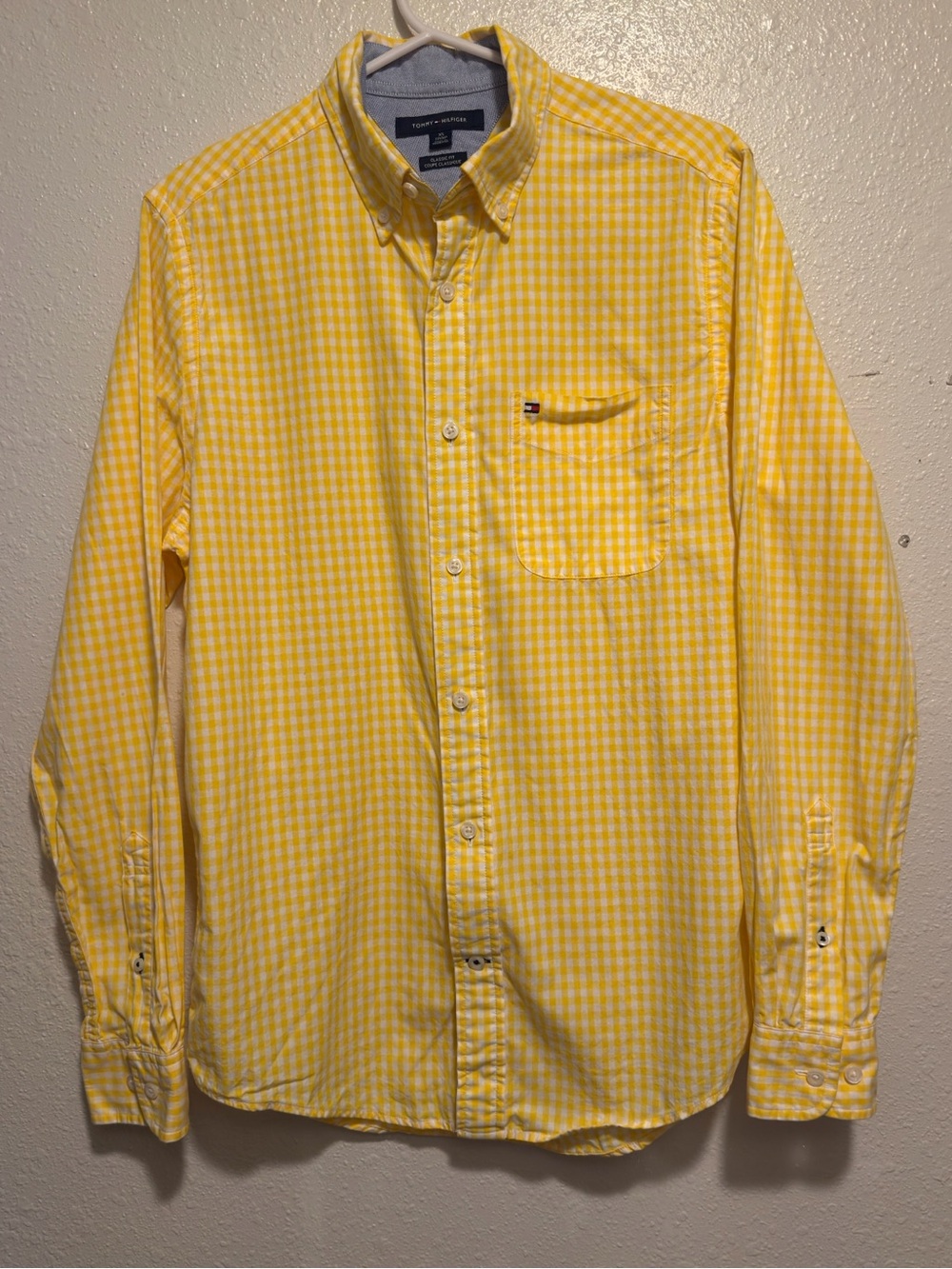 Tommy Hilfiger Men's Yellow Button-Down Shirt